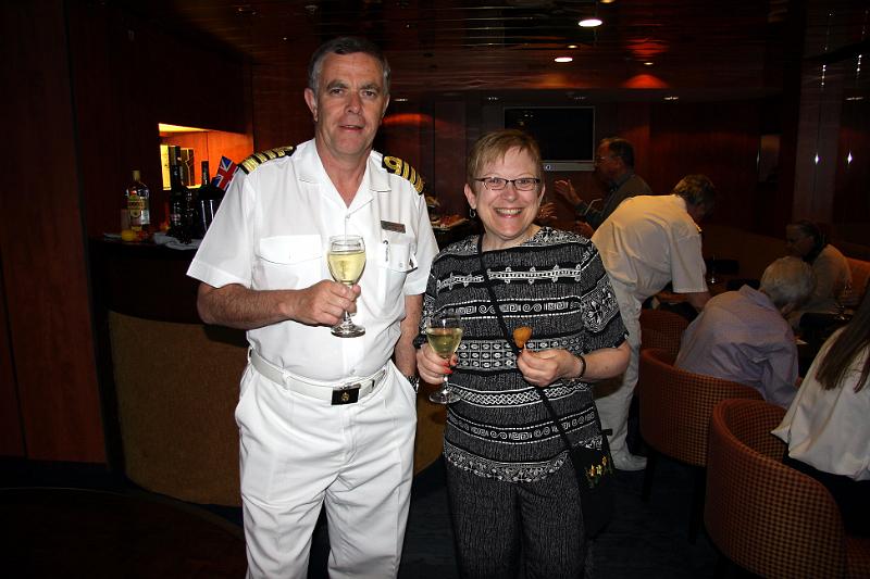 IMG_8678-e.jpg - The Elderhostel coctail party. Captain John Brocklehurst and Debb Christenson, our group leader