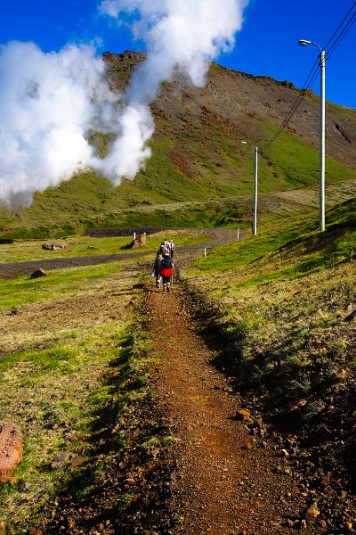 _MG_1039-e.jpg - Lögð af stað í göngu upp Sleggjubeinsskarð, inn í Innstadal, gegnum Þrengslin og Miðdal, um Ölkelduháls niður í Reykjadal og endað í Hveragerði